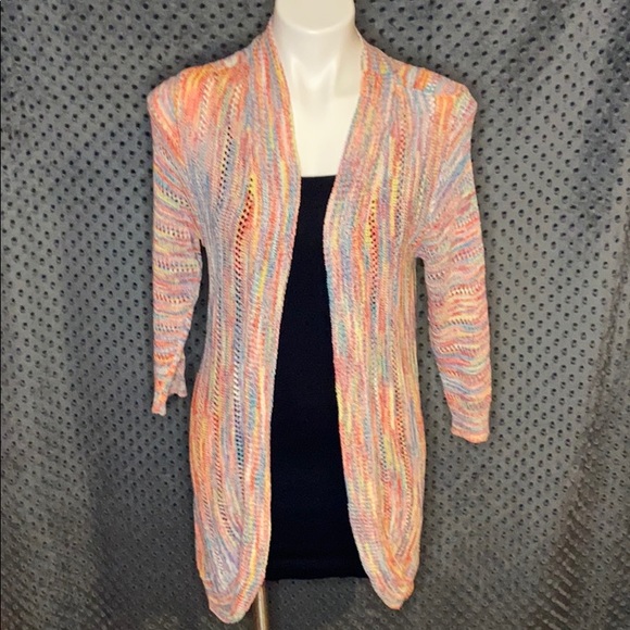 Multicolored 3/4 sleeve, cardigan C&B - Picture 1 of 5
